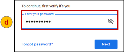 entering password to log in
