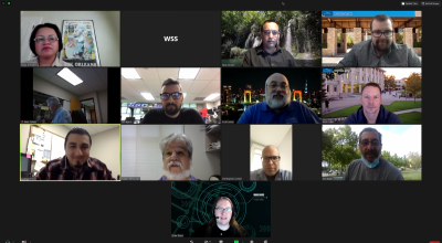 A zoom meeting window with 13 participants