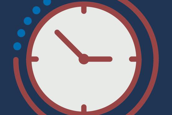 Clock face with arrow showing time reversing
