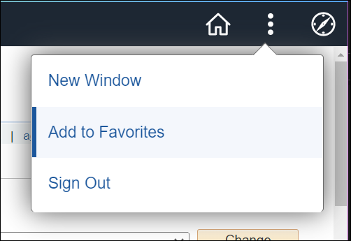 The Add to Favorites link from the More Options menu in MySSU