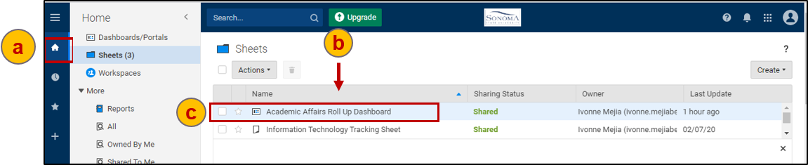 Image about how to select a Dashboard